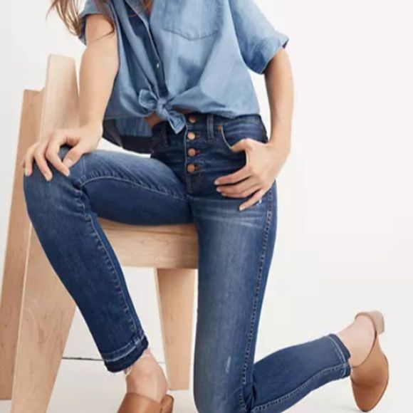 Madewell Denim - Madewell 10" High-Rise Skinny Jeans: Drop-Hem Edition Size 30 $135 Item H6369